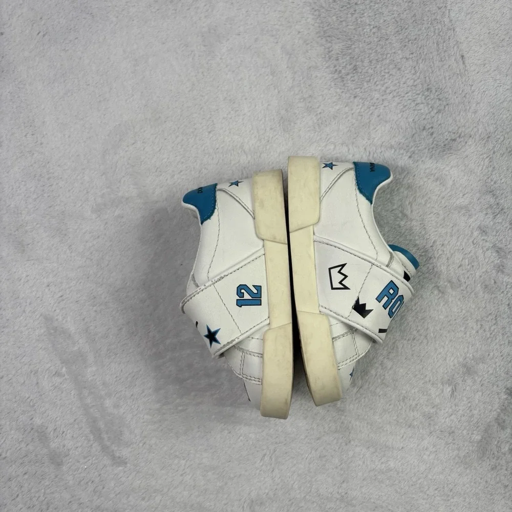 Dolce & Gabbana White & Blue Royals Kids Boys Trainers 20 Size 5C